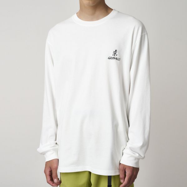Gramicci One Point Logo Longsleeve T-shirt Wit