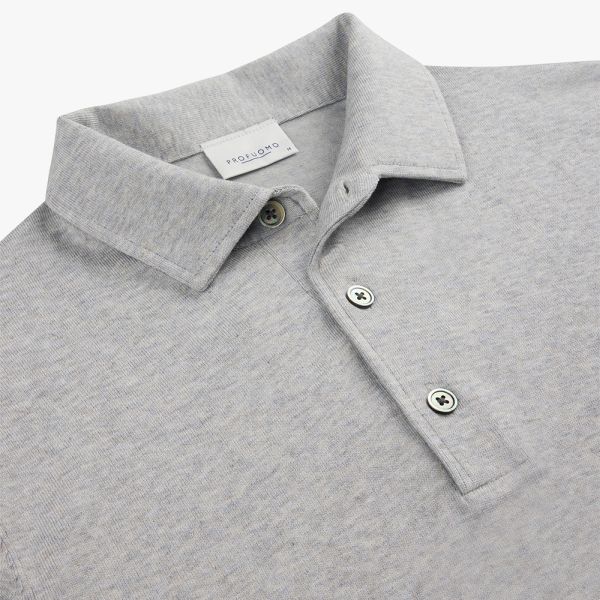 Profuomo Luxury Longsleeve Polo Grijs