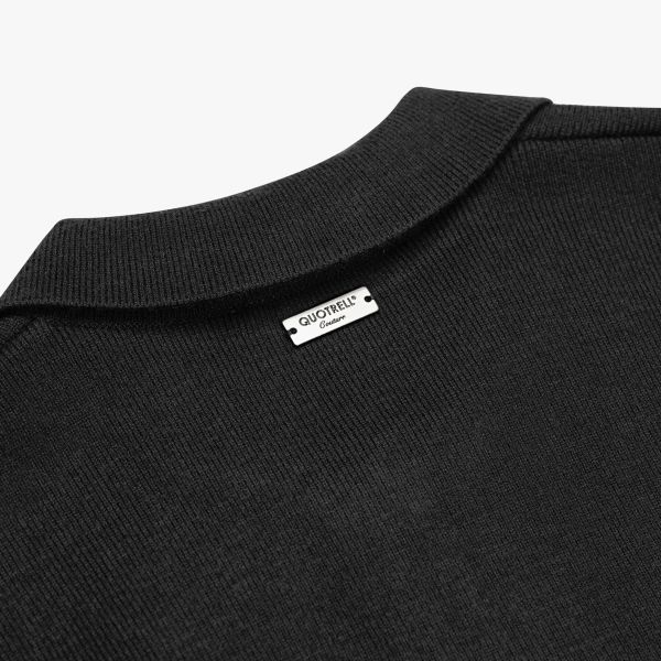 Quotrell Chief Knitted Polo Zwart