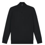 Malelions Knitted Quarter Zip Sweater Zwart
