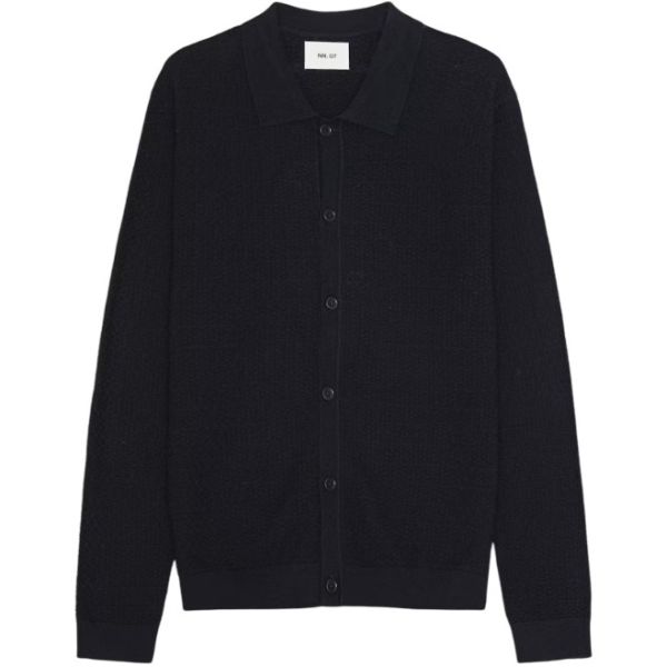 NN.07 Polo Cardigan Navy