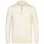 Profuomo Luxury Half Zip Sweater Off White