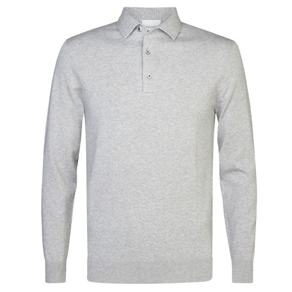 Profuomo Luxury Longsleeve Polo Grijs