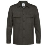 Profuomo Wool Knitted Overshirt Bruin