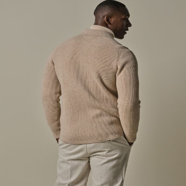 Profuomo Wool Overshirt Beige