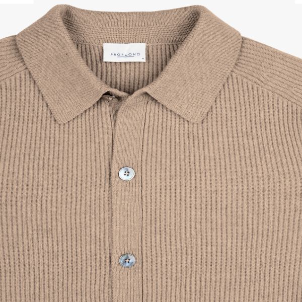 Profuomo Wool Overshirt Beige