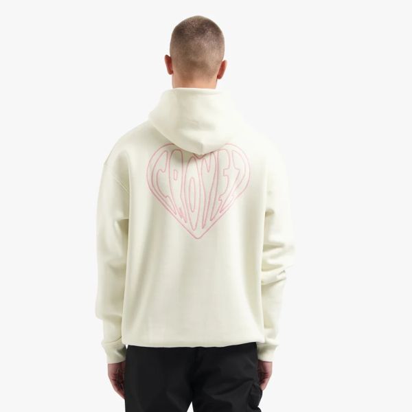 Stitched Heart Hoodie Off White