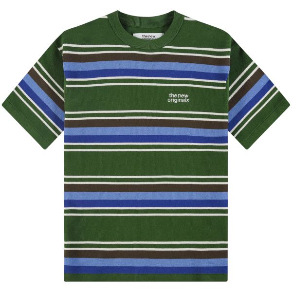 The New Originals Striped Knit T-shirt Groen