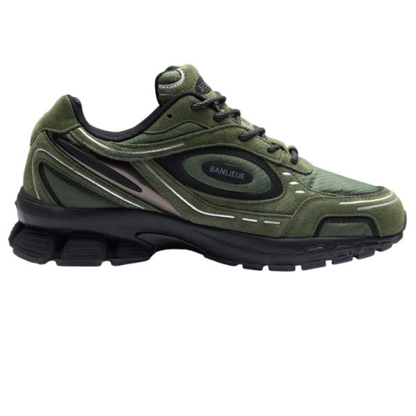 Banlieue The Runner + Winterised Sneaker Donker Groen