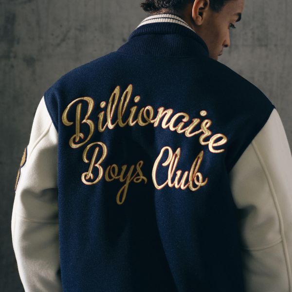Billionaire Boys Club Fanfare Script Wool Varsity Jack Navy