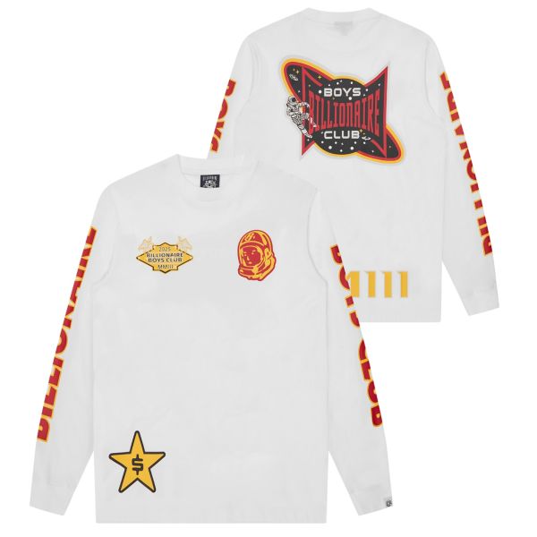 Billionaire Boys Club Multi Graphic Longsleeve T-shirt Wit