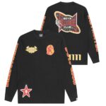 Billionaire Boys Club Multi Graphic Longsleeve T-shirt Zwart