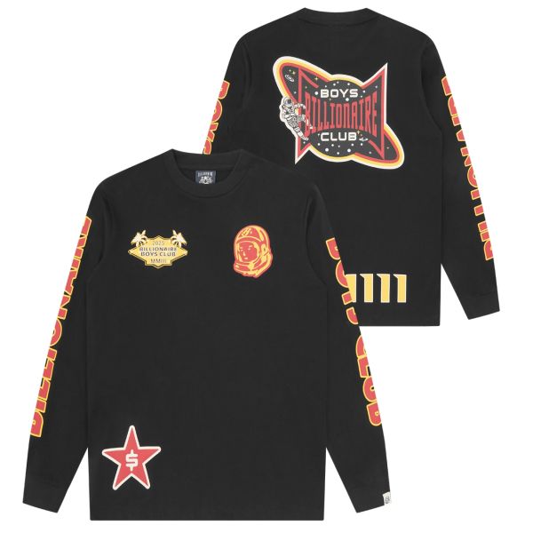Billionaire Boys Club Multi Graphic Longsleeve T-shirt Zwart
