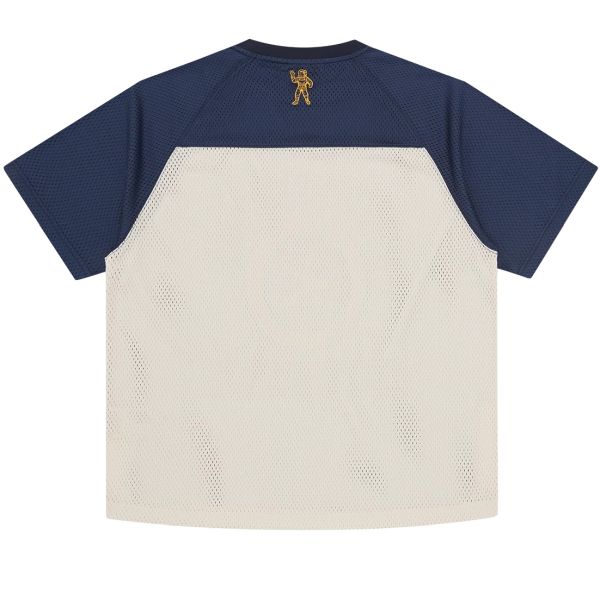 Billionaire Boys Club World College Mesh Football Shirt Off White/Navy