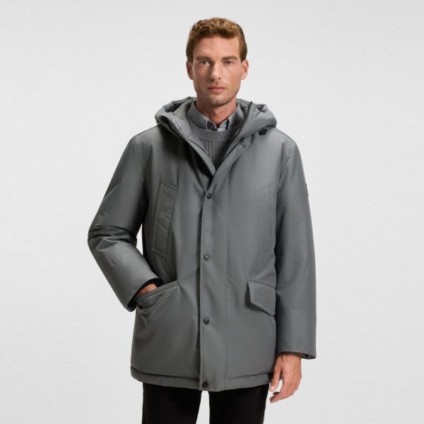 Boss Osiass Parka Grijs