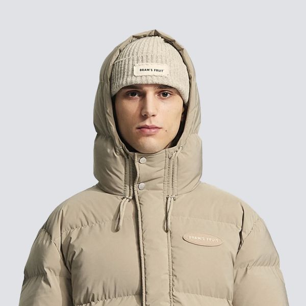 Bram’s Fruit Distressed Label Muts Beige