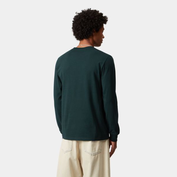 Carhartt WIP Pocket Longsleeve T-shirt Donker Groen