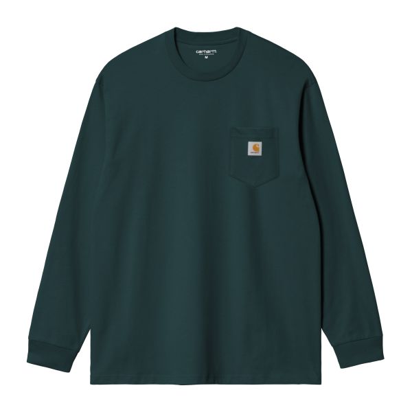 Carhartt WIP Pocket Longsleeve T-shirt Donker Groen