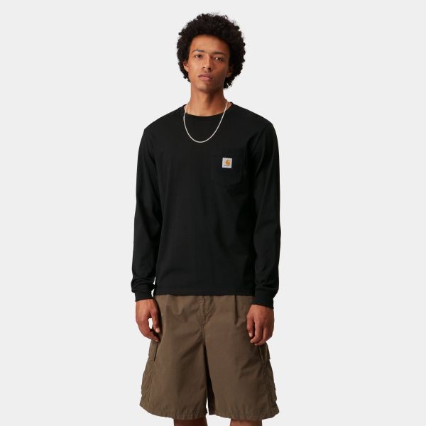 Carhartt WIP Pocket Longsleeve T-shirt Zwart