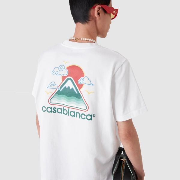 Casablanca Montage Ondulee T-shirt Wit