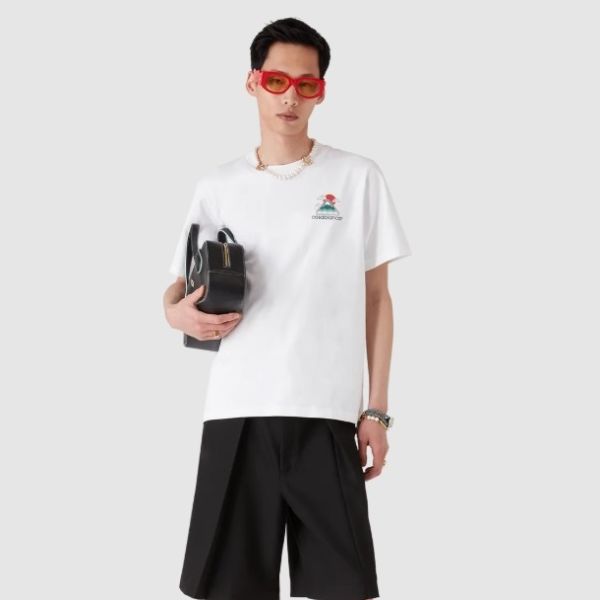 Casablanca Montage Ondulee T-shirt Wit