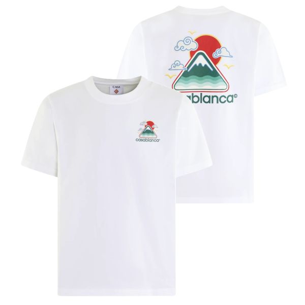 Casablanca Montage Ondulee T-shirt Wit