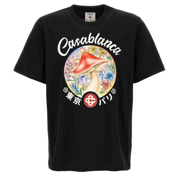 Casablanca Mushroom Emblem T-shirt Zwart | Mezaldy.com