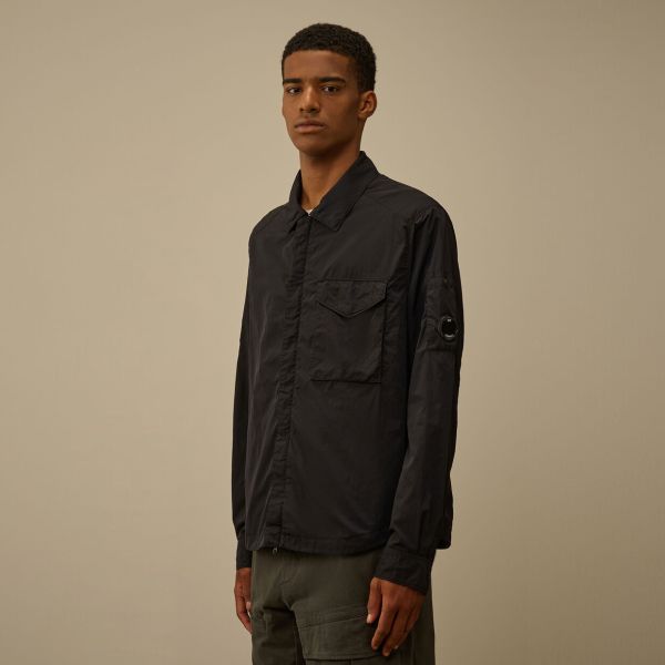CP Company Chrome-R Lens Zipped Overshirt Navy