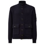 CP Company Lambswool GRS Cardigan Navy