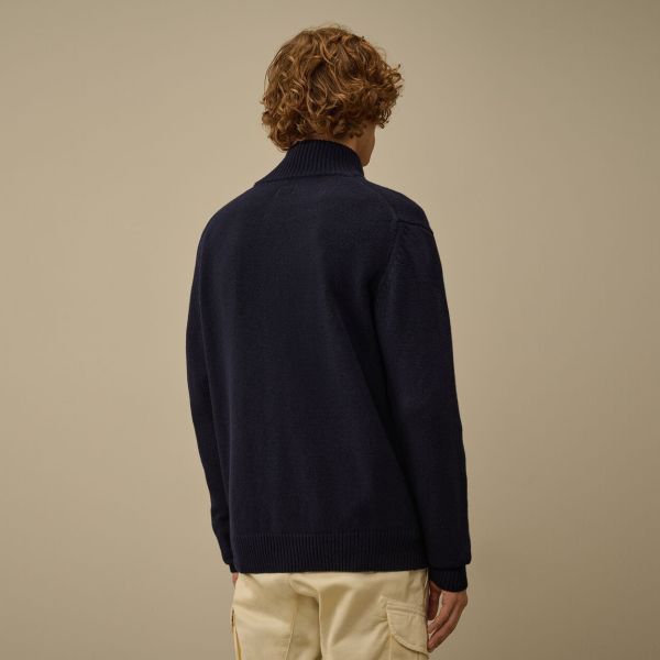 CP Company Lambswool GRS Cardigan Navy
