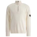 CP Company Lambswool GRS Half Zipped Knit Sweater Wit