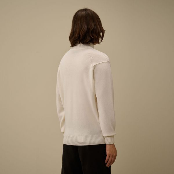 CP Company Lambswool GRS Knit Vest Wit