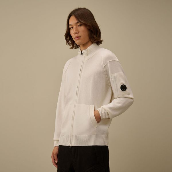 CP Company Lambswool GRS Knit Vest Wit