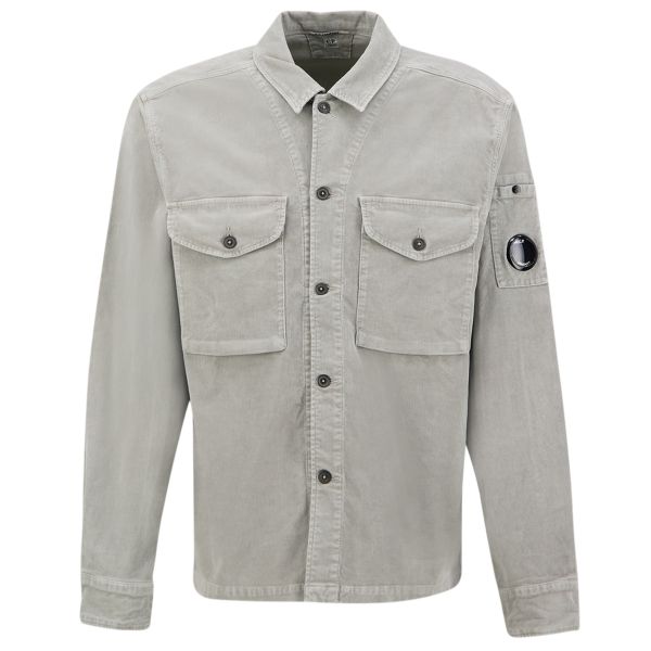 CP Company Corduroy Lens Button Overshirt Grijs