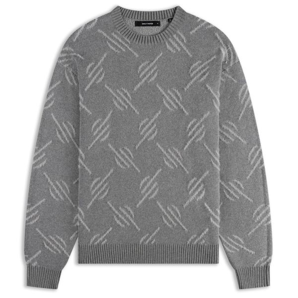 Daily Paper Tevin Monogram Knit Sweater Grijs