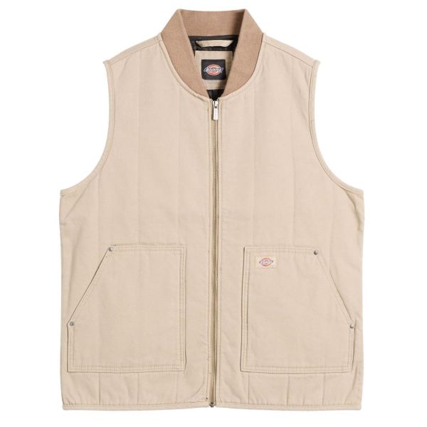 Dickies Quilted Canvas Vest Beige