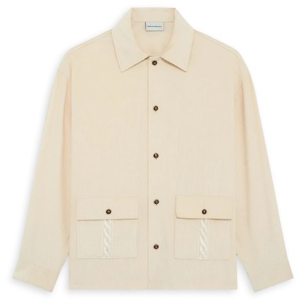 Drôle De Monsieur Corduroy Overshirt Off White