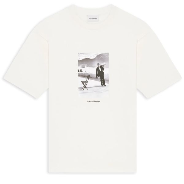 Drôle De Monsieur Ice Skating Waiter T-shirt Off White
