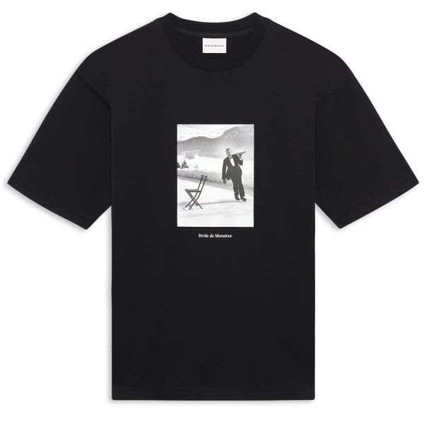 Drôle De Monsieur Ice Skating Waiter T-shirt Zwart
