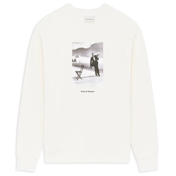 Drôle De Monsieur Ice Skating Waiter Sweater Off White