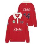 Drôle De Monsieur Racing Longsleeve Polo Rood