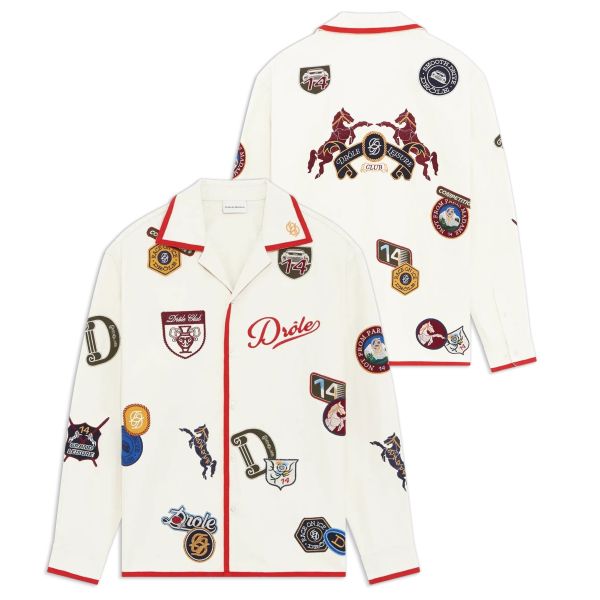 Drôle De Monsieur Racing Overhemd Off White