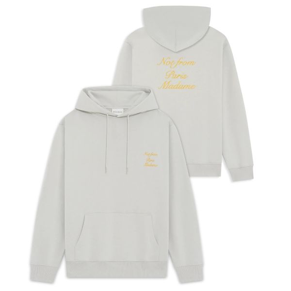 Drôle De Monsieur Slogan Calligraphy Hoodie Grijs