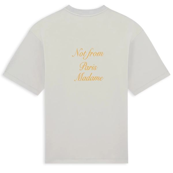 Drôle De Monsieur Slogan Calligraphy T-shirt Grijs