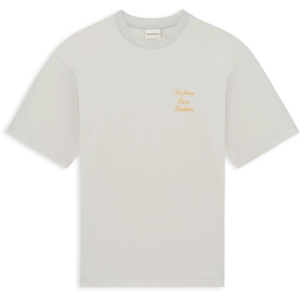 Drôle De Monsieur Slogan Calligraphy T-shirt Grijs