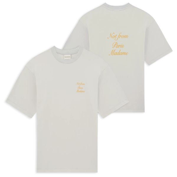 Drôle De Monsieur Slogan Calligraphy T-shirt Grijs