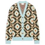 Drôle De Monsieur Tapisserie Cardigan Donker Groen