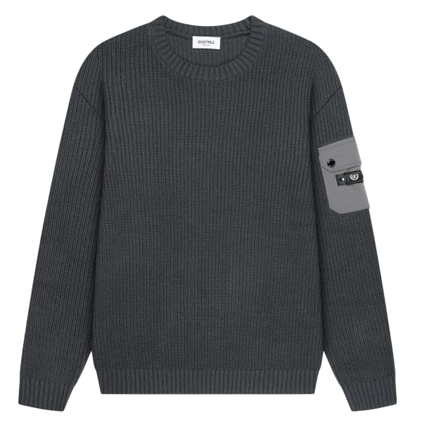 Quotrell Falcon Knitted Sweater Antraciet