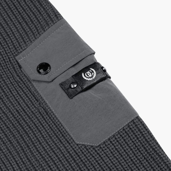 Quotrell Falcon Knitted Sweater Antraciet