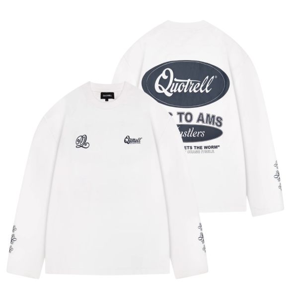 Quotrell Louis Longsleeve T-shirt Wit/Navy